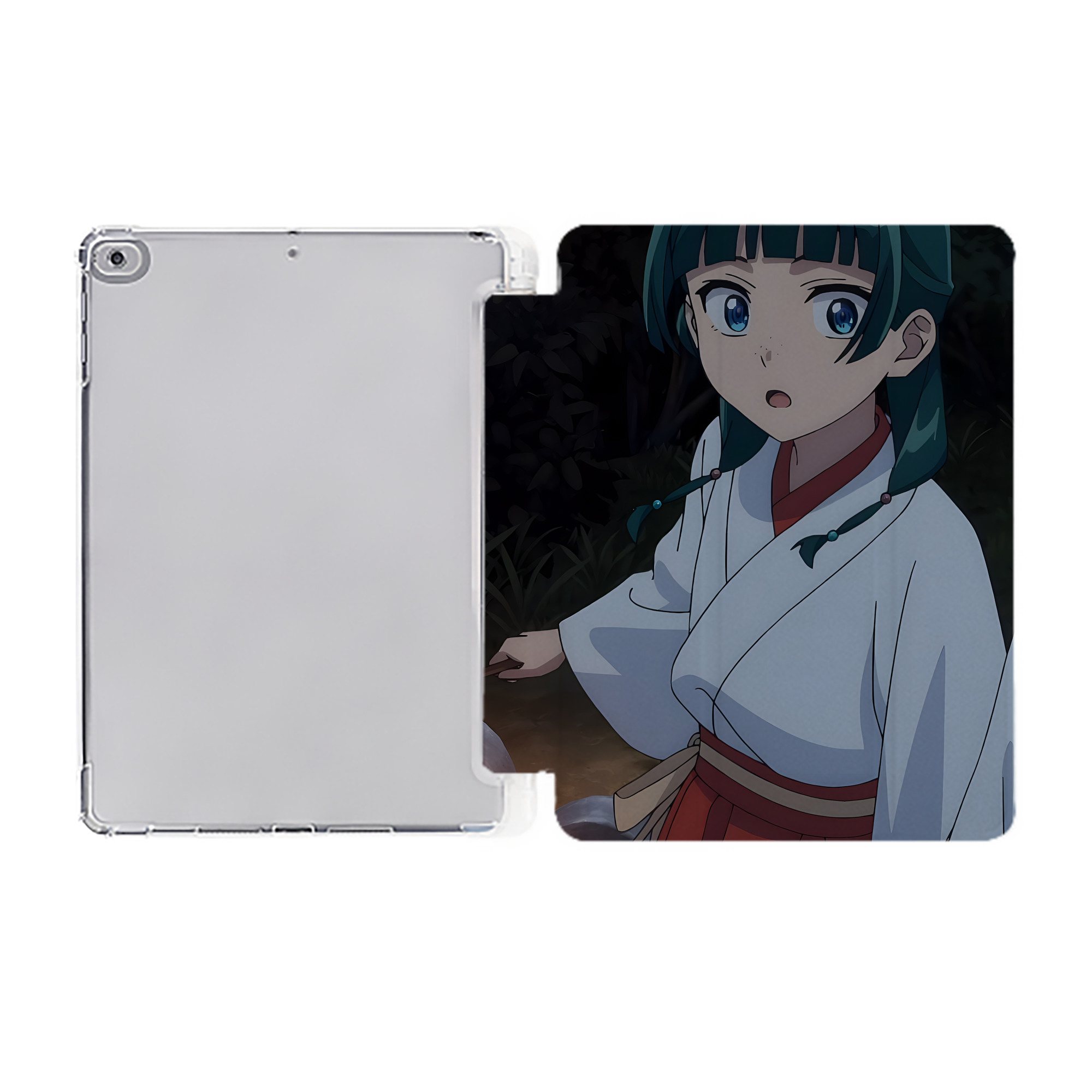 （画像用） 薬屋のひとりごと The Apothecary Diaries IPad ケース ペン収納付き 三つ折りスタンド PUレザー×シリコン 対応機種9.5/10.5/10.9インチ